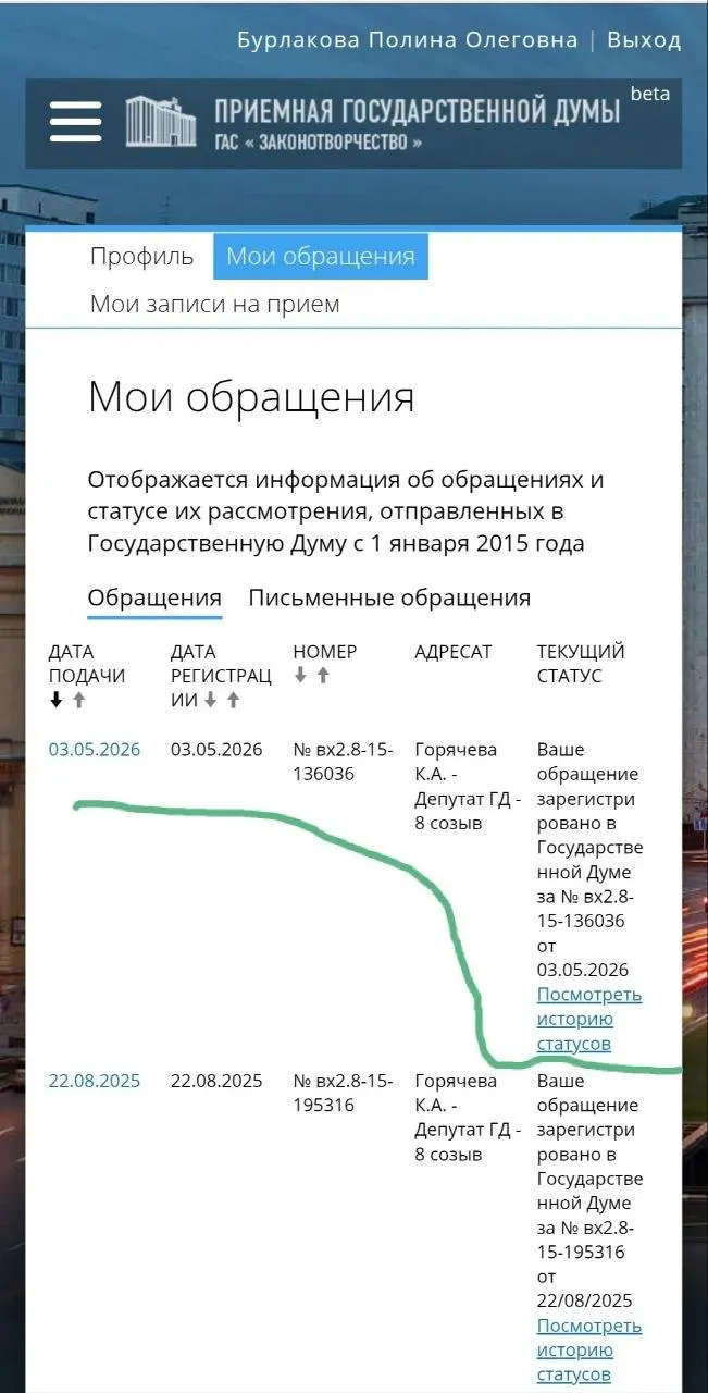 Юристка и волонтёрка Полина Бурлакова обратилась к депутатам с требованием ускорить внесение законопроектов об охранных ордерах и иных мерах защиты: за полгода после одобрения экспертной группы инициативы не реализованы.