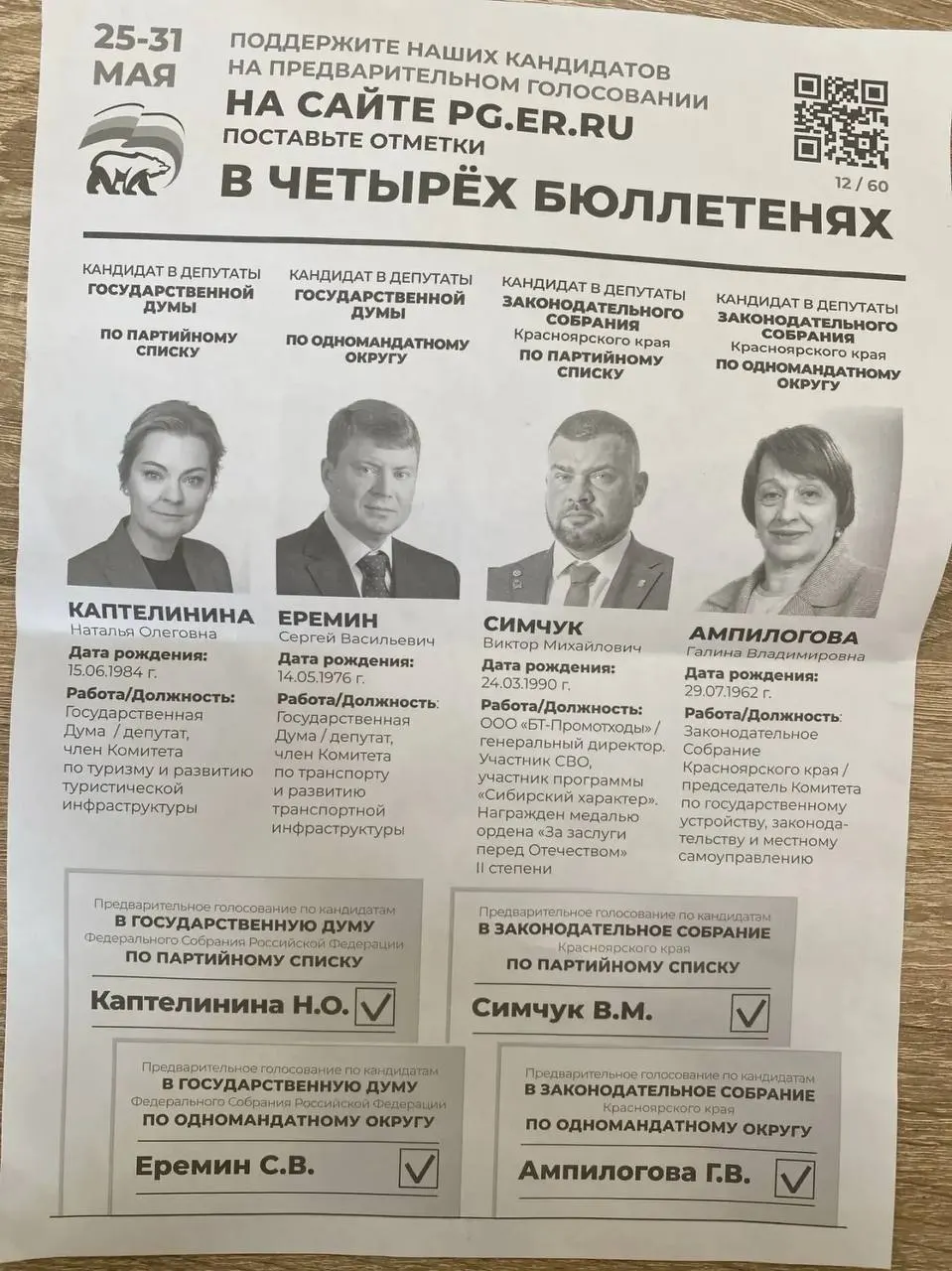 В ряде регионов администрации рассылают предприятиям требования участвовать в предварительном голосовании «ЕР», указывают конкретных кандидатов и требуют отчёта о голосовании; похожие случаи зафиксированы от Красноярья до Приморья и Камчатки.