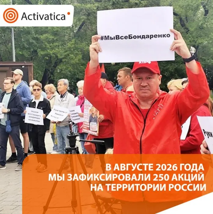В августе 2026 года зафиксировано 250 протестных акций по всей России; тема выборов переплелась с антивоенной риторикой, акции сопровождались задержаниями и участием разных политических сил.